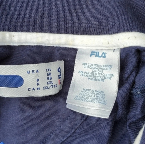 Fila‎ Navy striped polo XXL - Picture 3 of 5